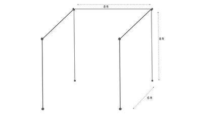 Dimensions for HootBooth® Plastic Barrier System