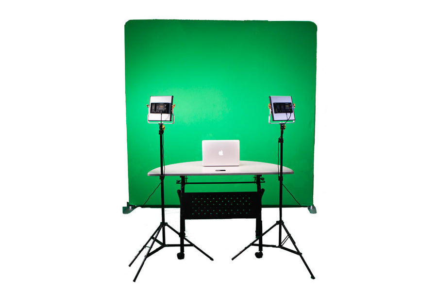 Livestream Video With Logitech Pro, Video Lights & Green Backdropl HootBooth®